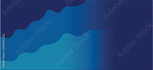 blue abstract background with layered wave shapes, gradient colors, and business data style.