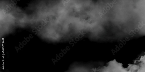 Quadro em tela Abstract black fog design with smoke texture overlays