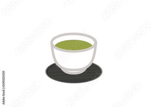 緑茶が入った湯呑