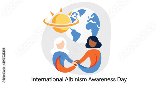 Obraz na plátně International albinism awareness day illustration
