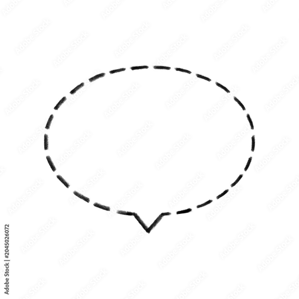 Fototapeta premium Dotted speech bubble