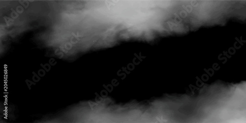 Quadro em tela Abstract black fog design with smoke texture overlays