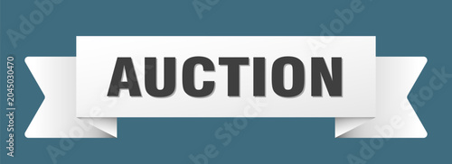 Tableau sur toile auction ribbon isolated on transparent background. auction ribbon