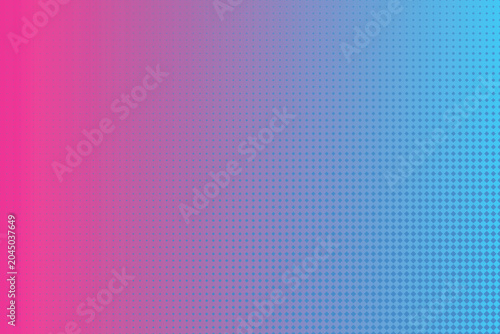 Gradient halftone diamond pattern in magenta to cyan