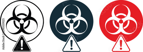 Foto Toxic, chemical hazard icon, warning symbol representing dangerous substances safety precautions hazard prevention and workplace protection system design