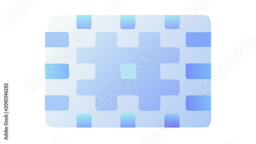 Abstract hashtag symbol formed by soft blue geometric square patterns with geometric internet communication technology minimalist networking background gradient typography business abstract