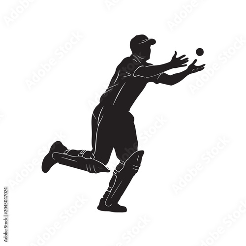 Bild auf Leinwand gunslinger silhouette vector icon of cowboy aiming revolver