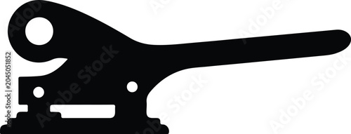 Foto Silhouette vector of a classic metal hole puncher tool design