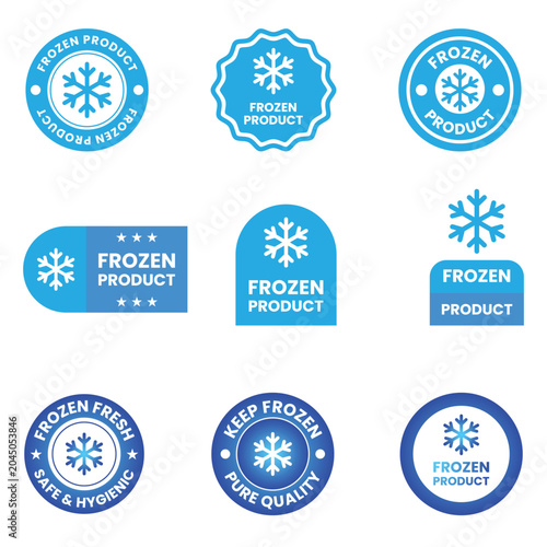 Frozen Product Badge Set – Fresh & Safe Seal