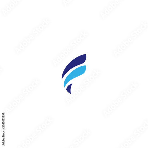 Valokuva Modern Abstract Letter F Wing Logo Concept