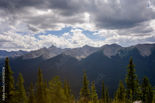 Canadian Rockies majestic mountain peaks landscape in Banff Alberta