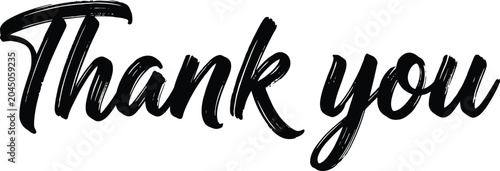 Foto Elegant brush script 'thank you' message