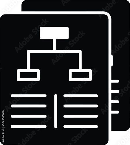 Stacked Documents or Papers Silhouette Icon