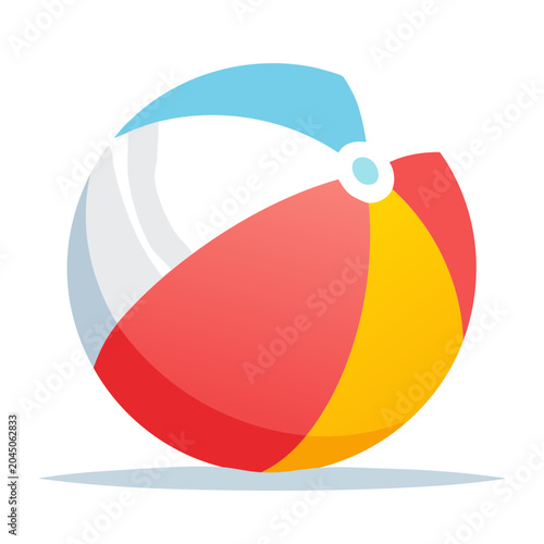 Flat design beach ball icon