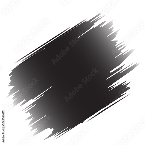 Abstract black paint brush stroke texture isolated on white background with isolated abstract watercolor handmade creative illustration background composition decorative artistic