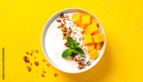 Tropical Mango Yogurt Bowl with Granola