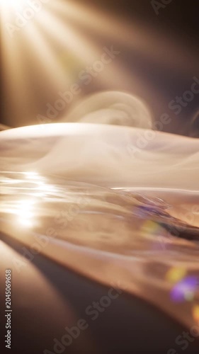 Shimmering solar veil of light and water protecting cellular surface loop 2