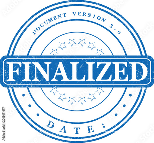 Tableau sur toile Official Seal of Finalized Document Version 3