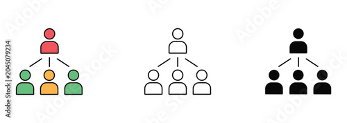 Schilderij op canvas Organizational Structure Icon