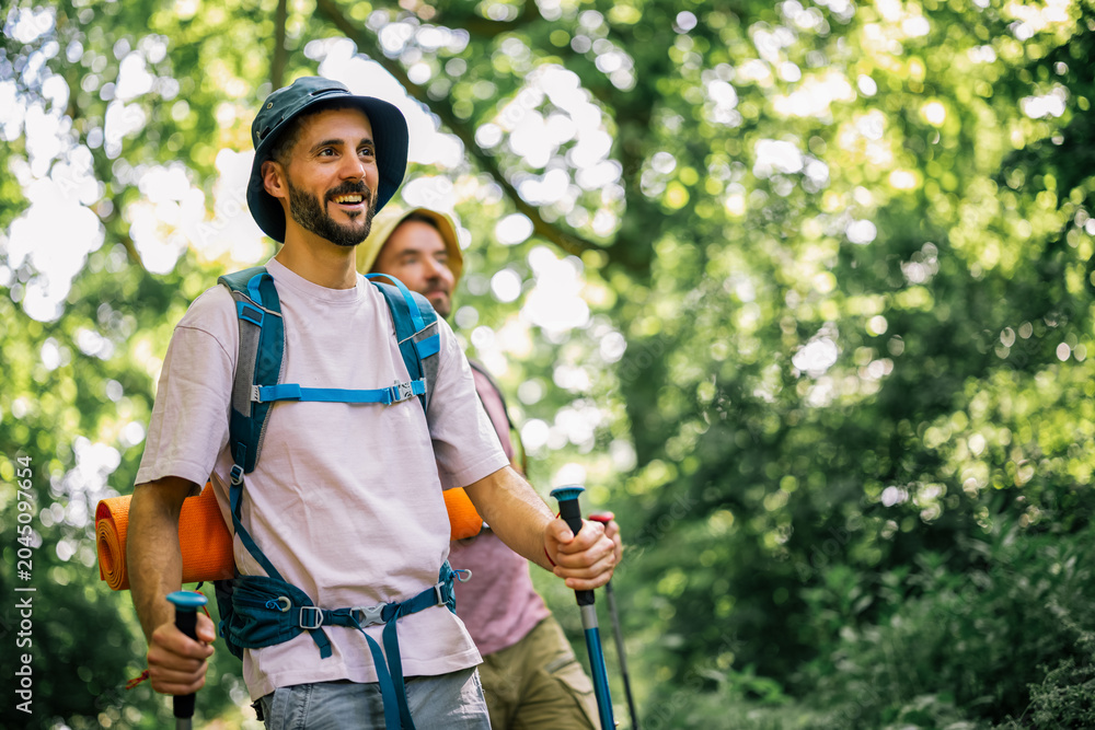 Naklejka premium Hiking Through Scenic Mountain Trails - Adventure Photography
