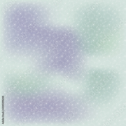 Seamless Pattern on Soft Mint Green and Lavender Purple Gradient Background