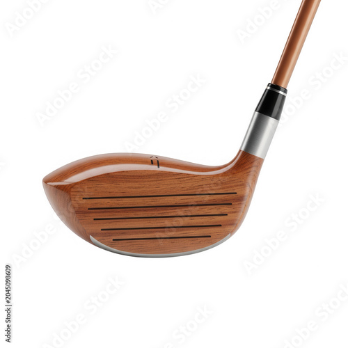 Wooden golf club wedge with precision milled grooves