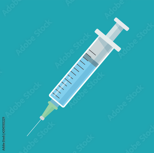 Foto Shot, vaccination, syringe, vector illustration