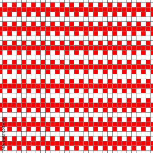 Seamless horizontal striped pattern. Repeated grey counter embattled blocks lines background. Heraldry motif. Abstract wallpaper. Vector illustration