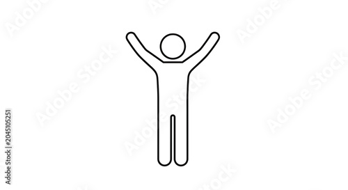 Minimalist line of a hand holding a magnifying glass search
