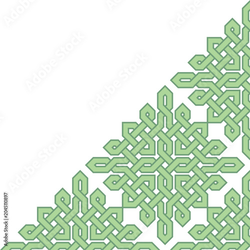 Celtic Knotwork Corner Ornament in Islamic style