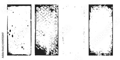 Overlay textures set stamp with grunge effect. Old damage Dirty grainy and scratches black grain texture,Distress overlay vector textures.