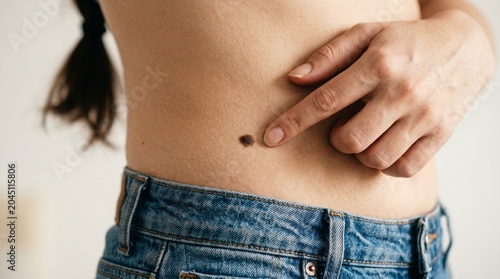 Examining skin for potential cancerous growths
