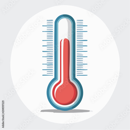 Thermomètre chaleur élevée et canicule estivale