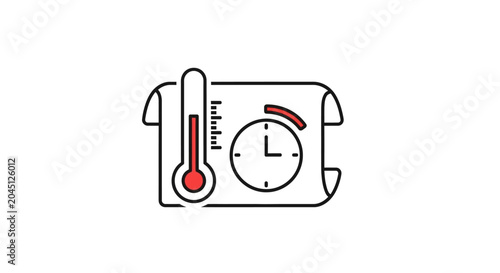 Temperature and Time Control Concept Icon