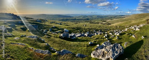 Panoramic of the Brecon Beacons, Wales, U.K.
