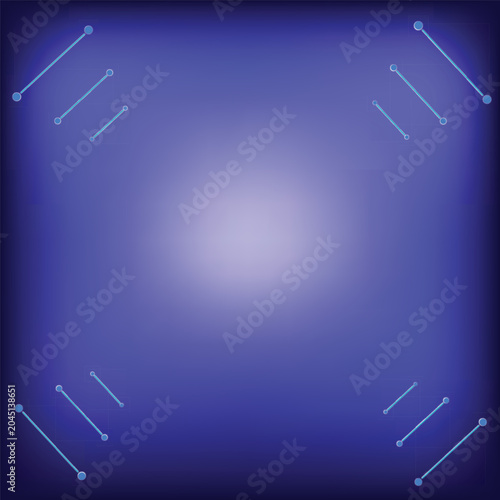 Abstract Futuristic Technology Background with Glowing Digital Network Frame and Copy Space