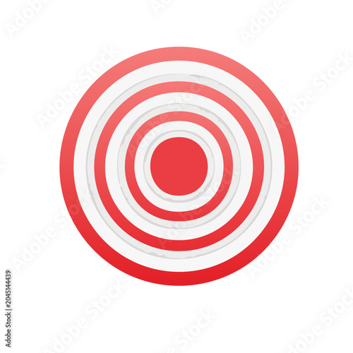 Red and white target icon