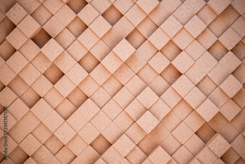Photos Abstract 3D wooden cubes geometric background