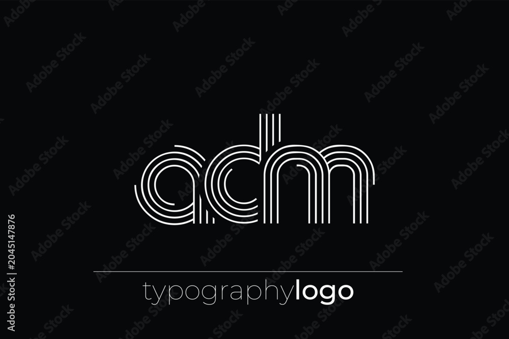 Obraz premium ADM modern geometric typography logo