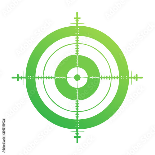 Green gradient crosshair target icon