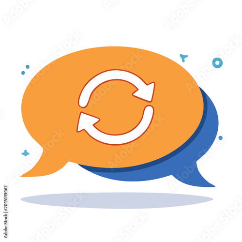 Refresh icon inside speech bubble
