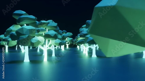Low Poly Luminous Trees.