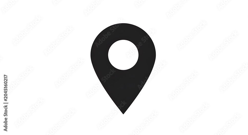 Obraz premium Minimalist location pinpoint icon with white center