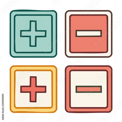 Plus and Minus Icons