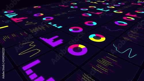 Digital Data Chart Dashboard Panel Finance Analytics Business Tech Background