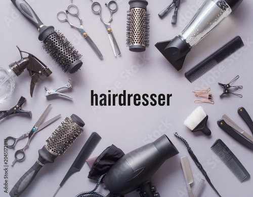 set of tools for hair