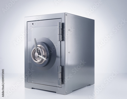 bank safe with combination lock isolated