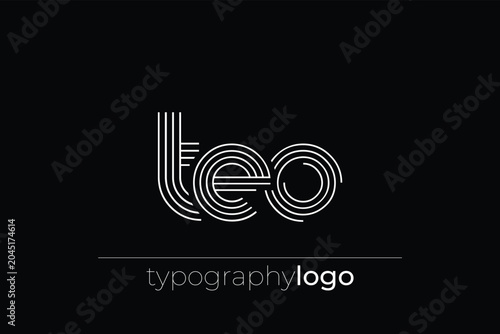 Slika na platnu TEO modern geometric typography logo