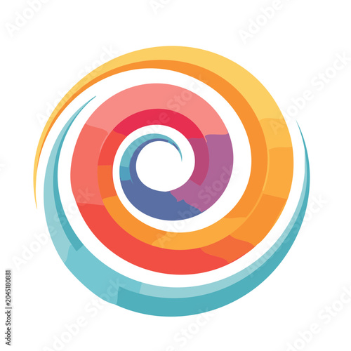 Colorful abstract swirl icon