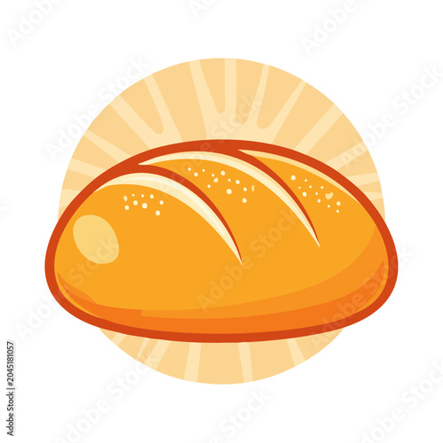 Stylized loaf of bread illustration